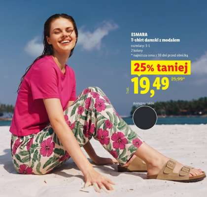 ESMARA T-shirt damski z modalem