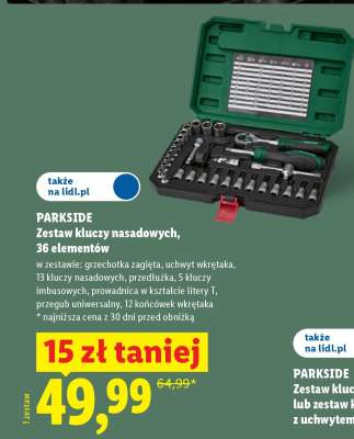 PARKSIDE Zestaw kluczy nasadowych, 36 elementów