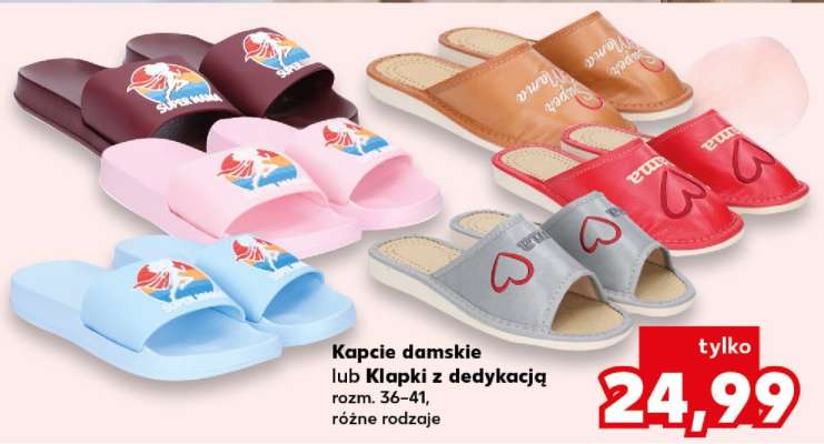 Kapcie damskie lub Klapki z dedykacją