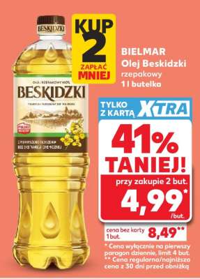BIELMAR Olej Beskidzki rzepakowy 1 l butelka