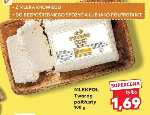 MLEKPOL Twaróg półtłusty 100 g