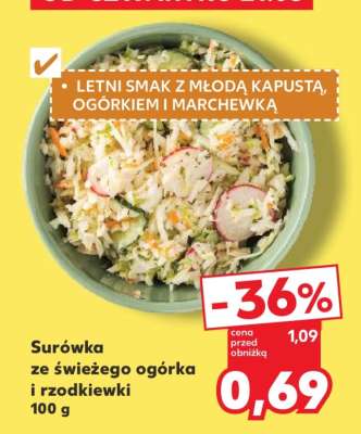 Surówka ze świeżego ogórka i rzodkiewki 100 g