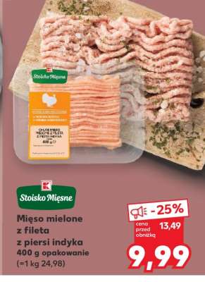 Mięso mielone z fileta z piersi indyka 400 g opakowanie
