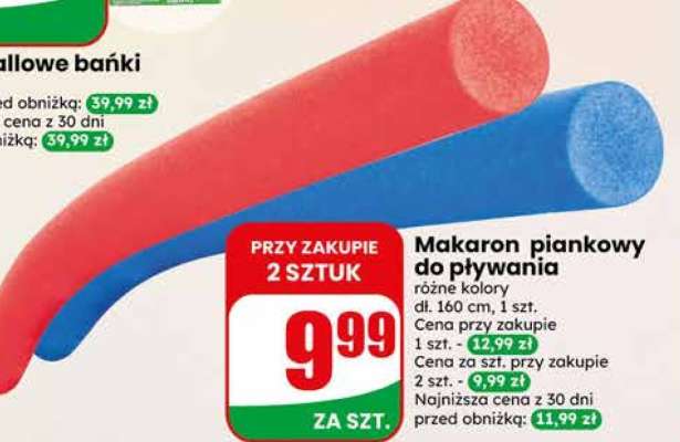Makaron piankowy do pływania