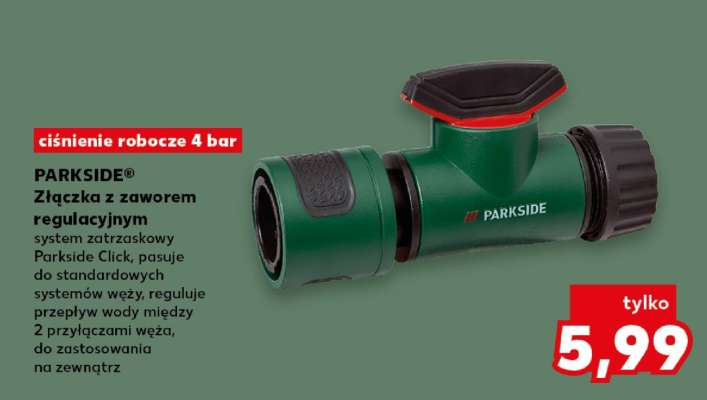 PARKSIDE® Złączka z zaworem regulacyjnym