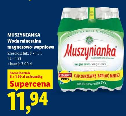 MUSZYNIANKA Woda mineralna magnezowo- -wapniowa