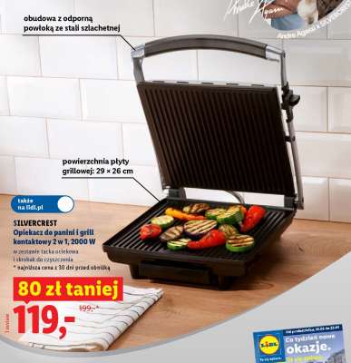SILVERCREST Opiekacz do panini i grill kontaktowy 2 w 1, 2000 W