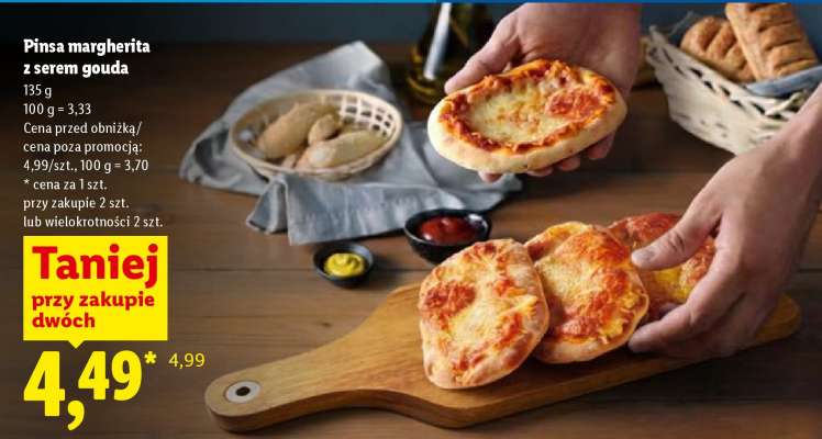 Pinsa margherita z serem gouda