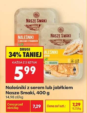 Naleśniki z serem lub jabłkiem Nasze Smaki, 400 g