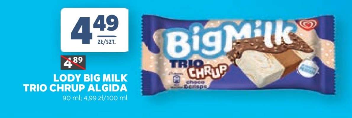 Lody Big Milk Trio Chrup Algida