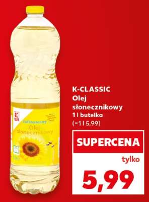 K-CLASSIC Olej słonecznikowy 1l butelka