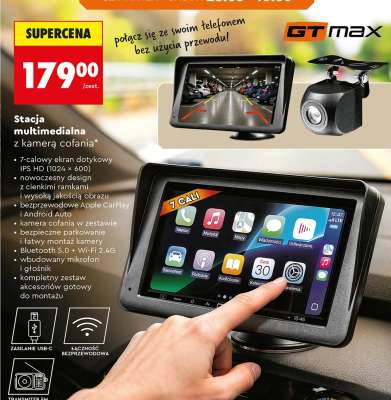 Stacja multimedialna z kamerą cofania