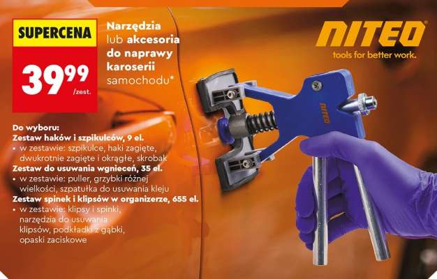 Narzędzia lub akcesoria do naprawy karoserii samochodu