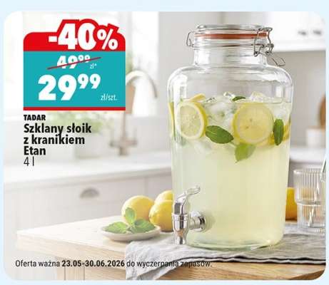 Szklany słoik z kranikiem Etan 4 l