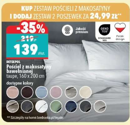 Pościel z makosatyny bawełnianej