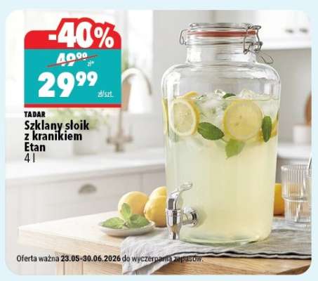 Szklany słoik z kranikiem Etan