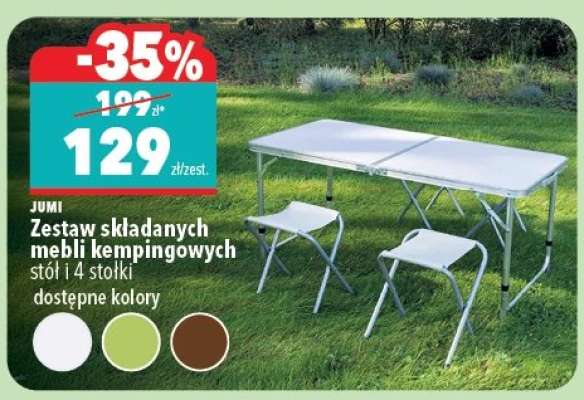 Zestaw składanych mebli kempingowych