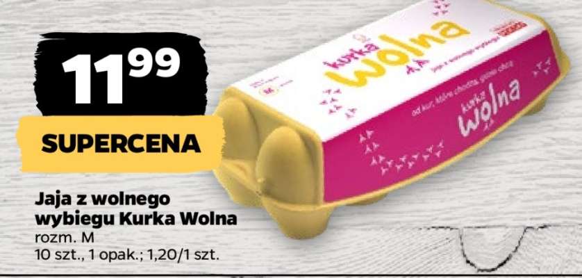 Jaja z wolnego wybiegu Kurka Wolna