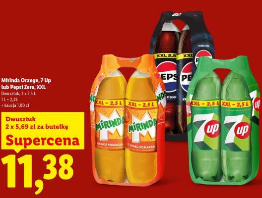 Mirinda Orange, 7 Up lub Pepsi Zero, XXL