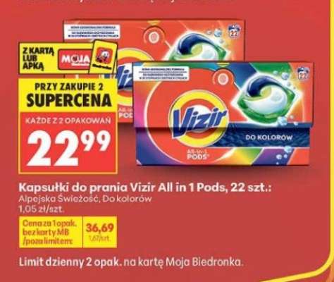 Kapsułki do prania Vizir All in 1 Pods, 22 szt.