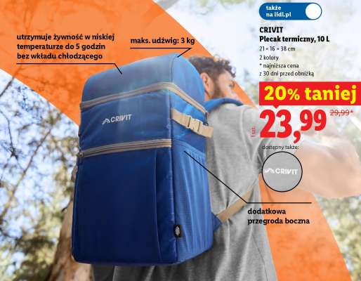 CRIVIT Plecak termiczny, 10 L