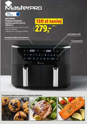 MASTERPRO Podwójna frytkownica beztłuszczowa Air Fryer XL