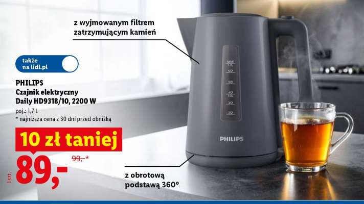 PHILIPS Czajnik elektryczny Daily HD9318/10, 2200 W