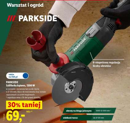 PARKSIDE Szlifierka kątowa 1200 W