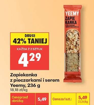 Zapiekanka z pieczarkami i serem Yeemy, 236 g