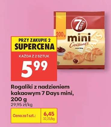 Rogaliki z nadzieniem kakaowym 7 Days mini, 200 g