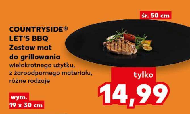 COUNTRYSIDE® LET’S BBQ Zestaw mat do grillowania