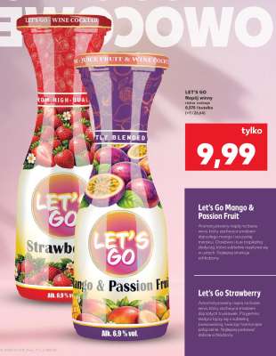 LET'S GO Napój winny o smaku mango i marakuja