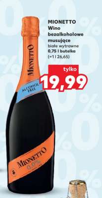 MIONETTO Wino bezalkoholowe musujące białe wytrawne 0,75 l butelka (=1126,65)