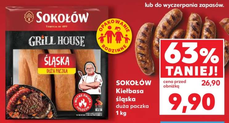 SOKOŁÓW Kiełbasa śląska duża paczka 1 kg