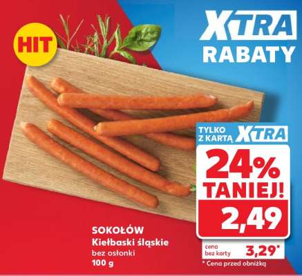 SOKOŁÓW Kiełbaski śląskie bez osłonki 100 g