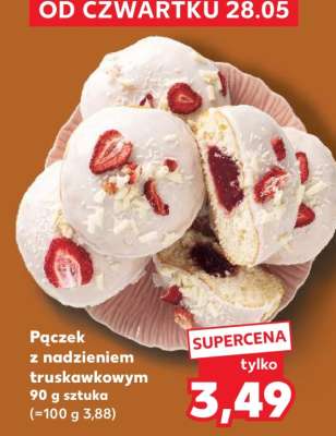 Pączek z nadzieniem truskawkowym