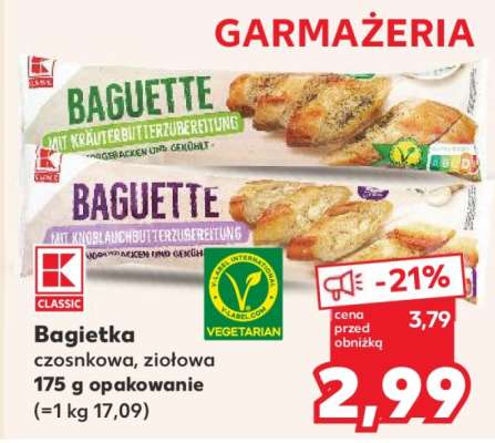Bagietka czosnkowa, ziołowa