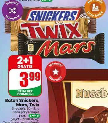 Baton Snickers, Mars, Twix