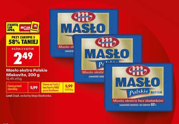 Masło Ekstra Polskie Mlekovita , 200 g