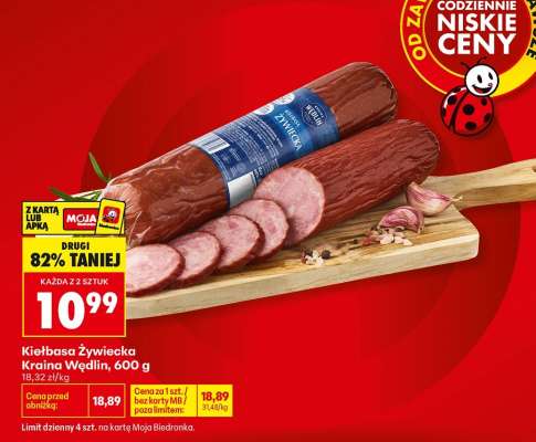 Kiełbasa Żywiecka Kraina Wędlin 600 g
