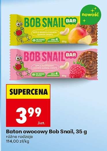 Baton owocowy Bob Snail, 35 g