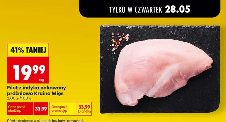 Filet z indyka pakowany próżniowo Kraina Mies