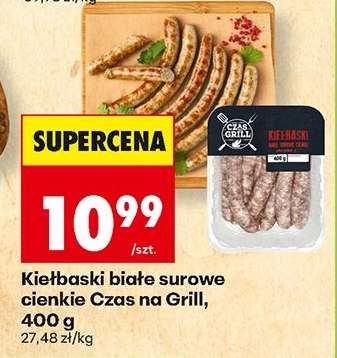 Kiełbaski białe surowe cienkie Czas na Grill,, 400 g