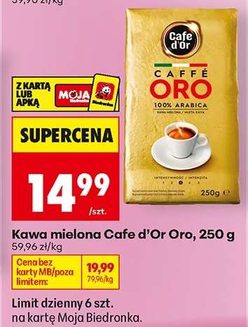 Kawa mielona Cafe d’Or Oro, 250 g