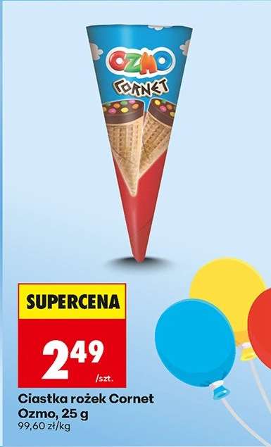Ciastka rożek Cornet Ozmo , 25 g