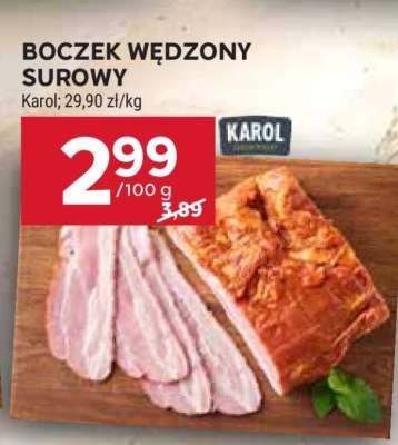Boczek wędzony surowy