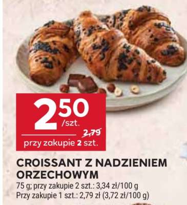 Croissant z nadzieniem orzechowym