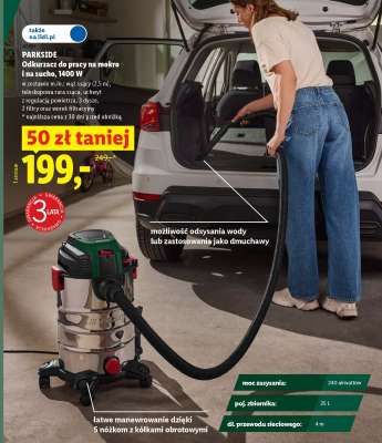 PARKSIDE Odkurzacz do pracy na mokro i na sucho, 1400 W