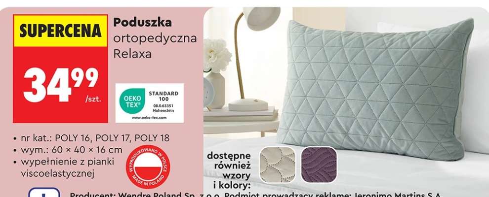 Poduszka ortopedyczna Relaxa