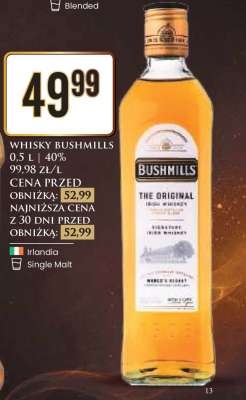 WHISKY BUSHMILLS 0,5 L | 40%